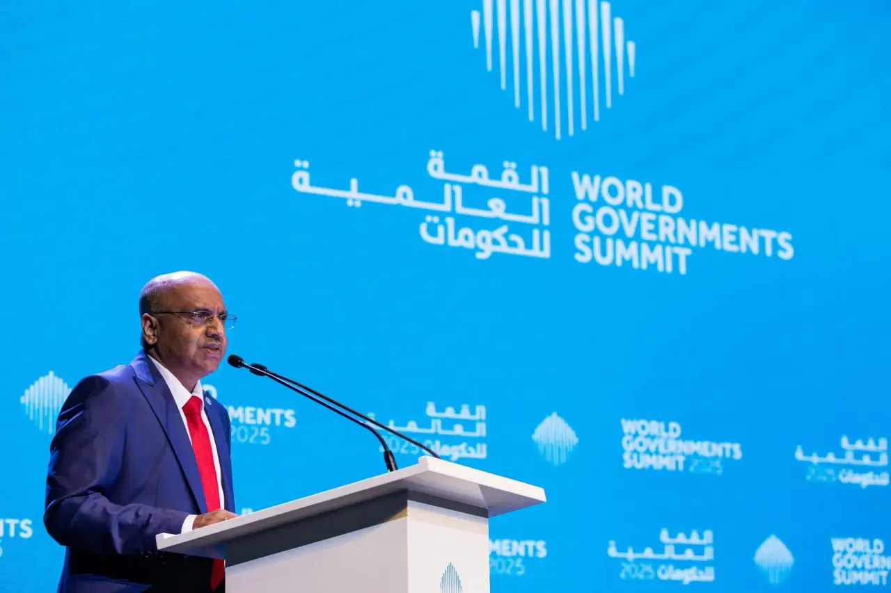 Professor Selva Pankaj speaking at the World Governments Summit 2025